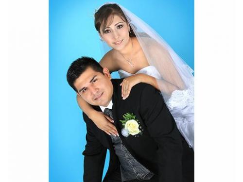 Fotografía novios estudio formal