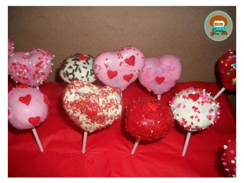 Cake pop corazón