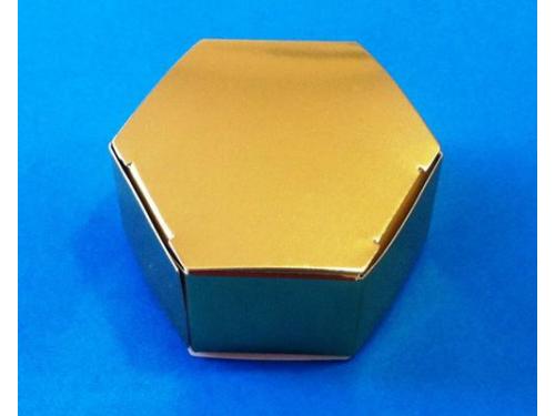 Cajita hexagonal oro