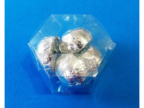 Cajita hexagonal transparente