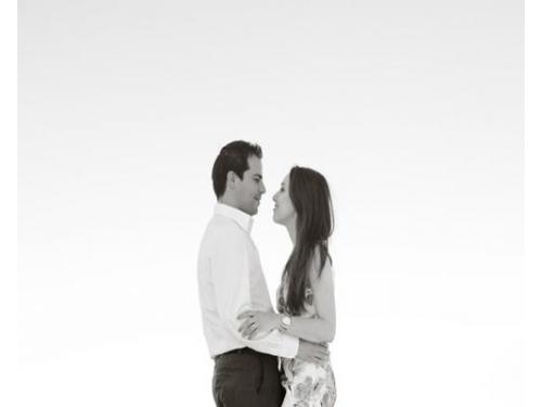 Novios en blanco y negro