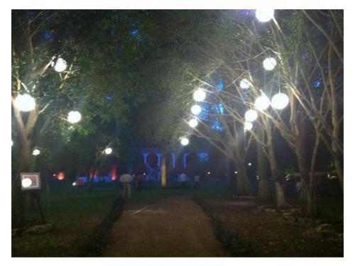 Entrad hacienda de noche