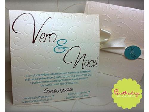 Invitación a dos tintas