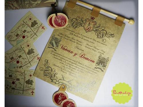 Invitación pergamino