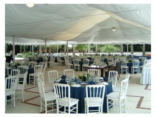 Carpa con techo elegante