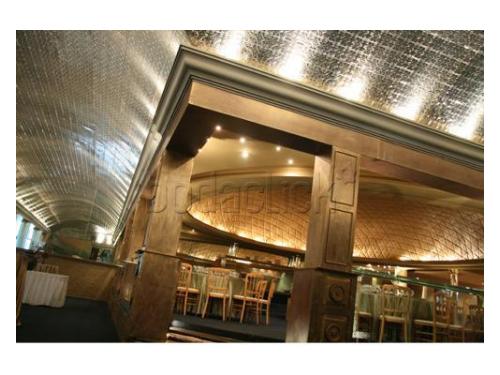 Techo con iluminación que hace elegante el salón