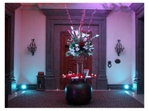 Decoración de la recepción