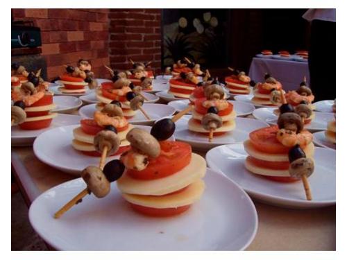 Deliciosas entradas para el banquete de tu boda
