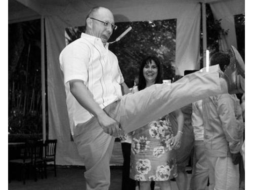 Celebrando en la boda