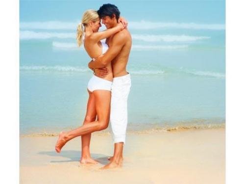 Lovely couple on beach