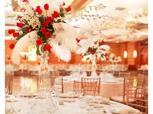 Centro de mesa con rosas