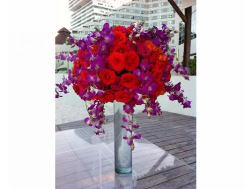 Centro de mesa colorido