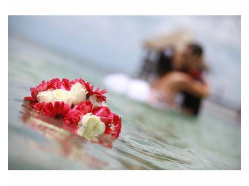 Montaje para ceremonia en playa