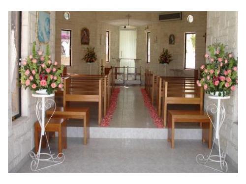 El interior de la capilla