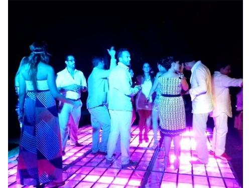 Pista de baile de cristal iluminada dmx