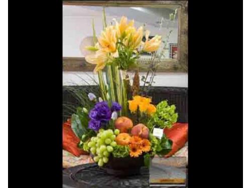 Flores con frutas