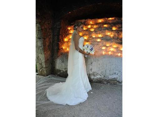 Retrato de novia con ramo