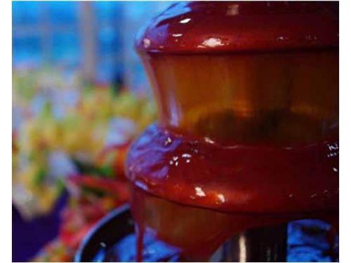 Fuentes de chocolate y chamoy