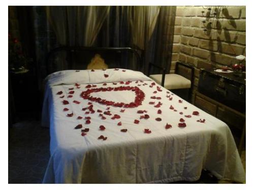 Habitación nupcial decorada