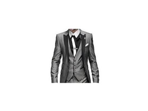 Traje de satin gris elegante