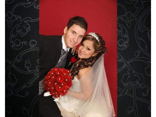 Novia con su vestido