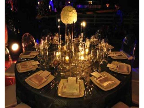 Centros de mesa con iluminación