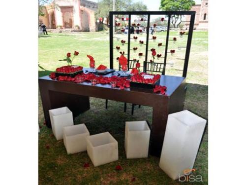 Mampara de cabecera de la mesa de los novios