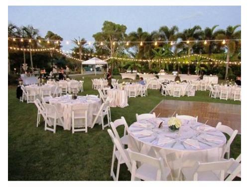 Tu recepción al aire libre