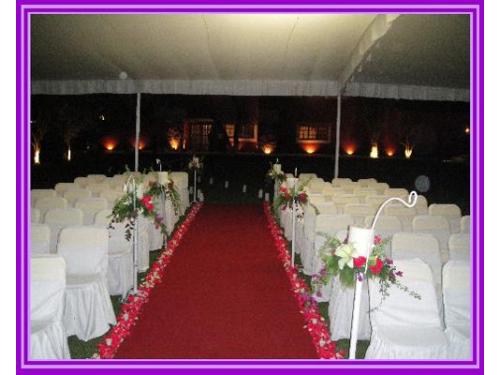 Pasillo de alfombra para ceremonia