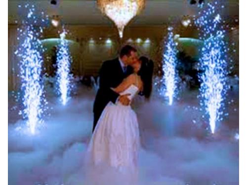 Espectáculo de pirotecnia durante tu baile