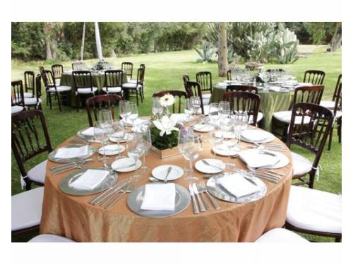 Montaje en el jardín con carpa