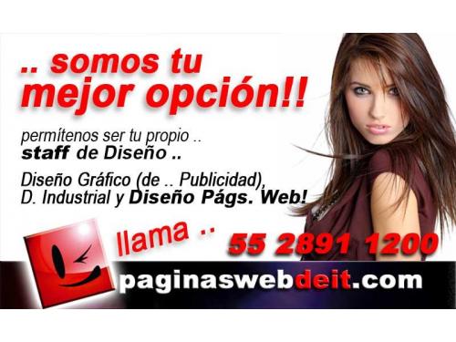 Queremos ser tu propio STAFF de Diseño!!  Marca directo al cel 5528911200