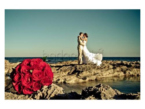 Fotografía con el ramo