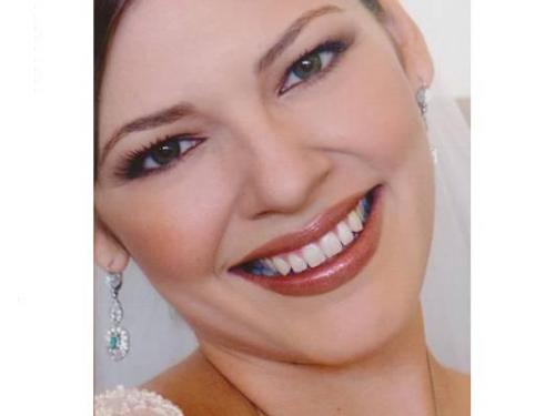 El resultado del maquillaje de novia