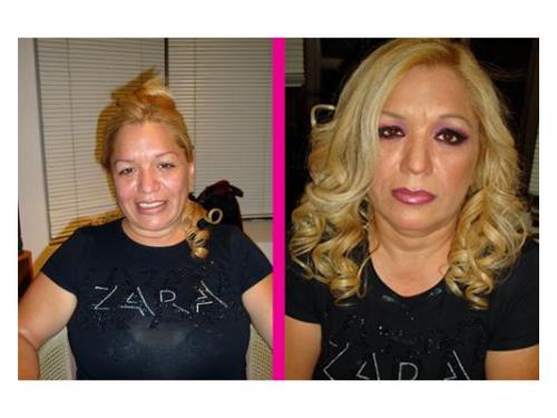 Antes y después para la mamá de la novia