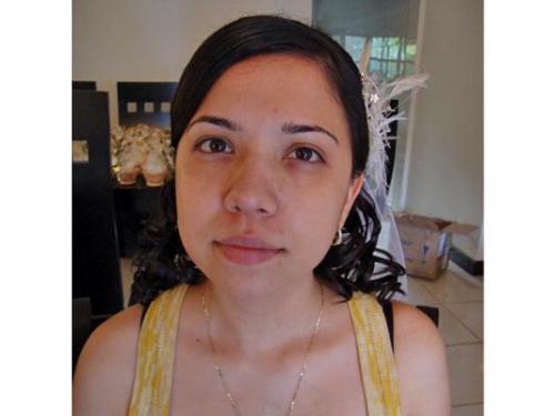 Prueba de peinando de novia