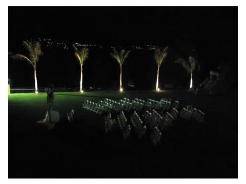 Montaje para ceremonia de noche