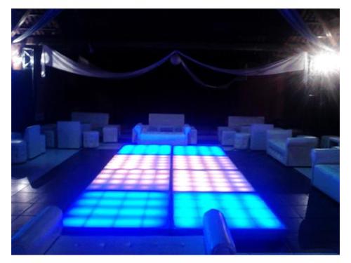 Pista de baile iluminada