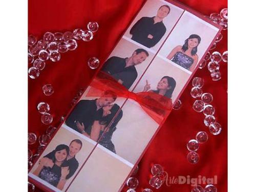 Invitación con foto de los novios