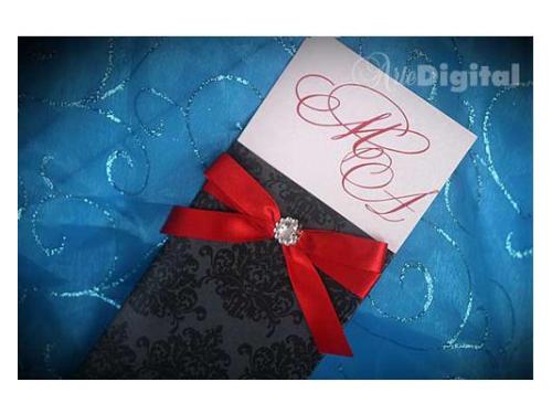 Invitaciones con moños y detalle