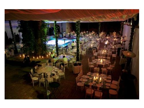 Vista del montaje del evento