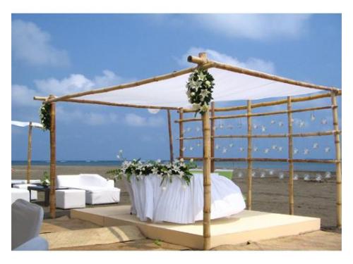 Decoración de mobiliario para los invitados de la boda