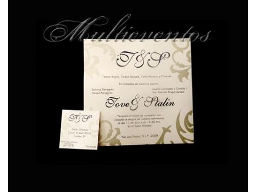 Hermosa invitación de boda