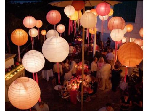 Pantallas chinas coloridas