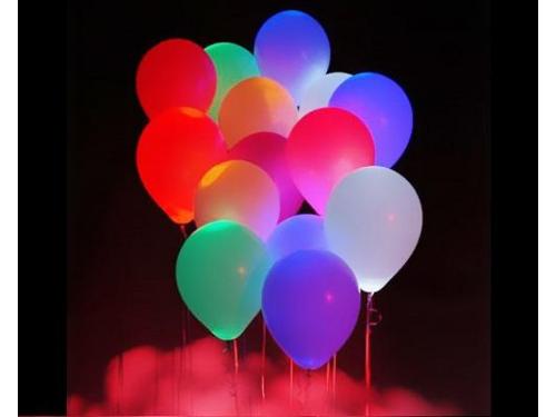 Globos iluminados con led