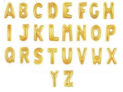 Abecedario color oro