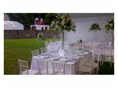 Elegante montaje en el jardín