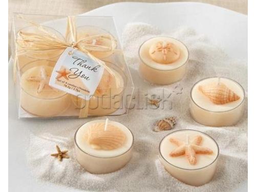 Velas con detalles de mar