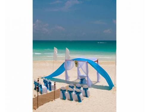 Montaje en color azul