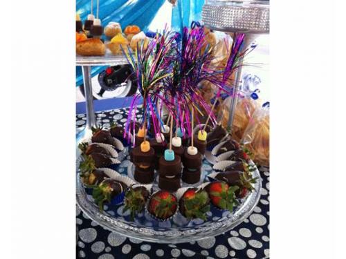 Bombones con chocolate